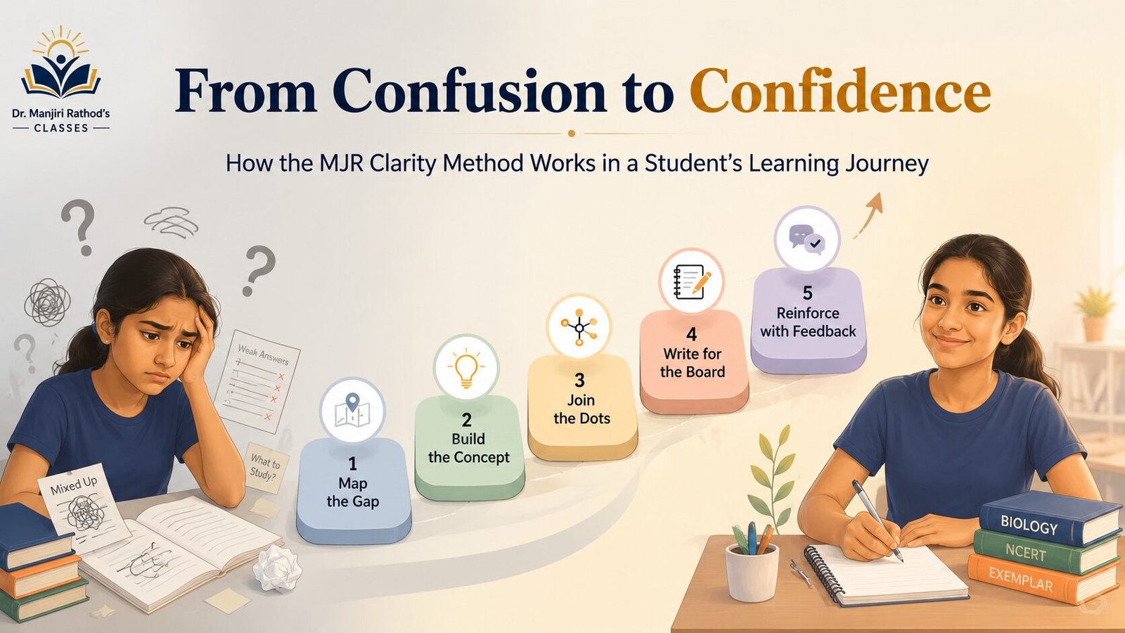 How the MJR Clarity Method works in a student's learning journey