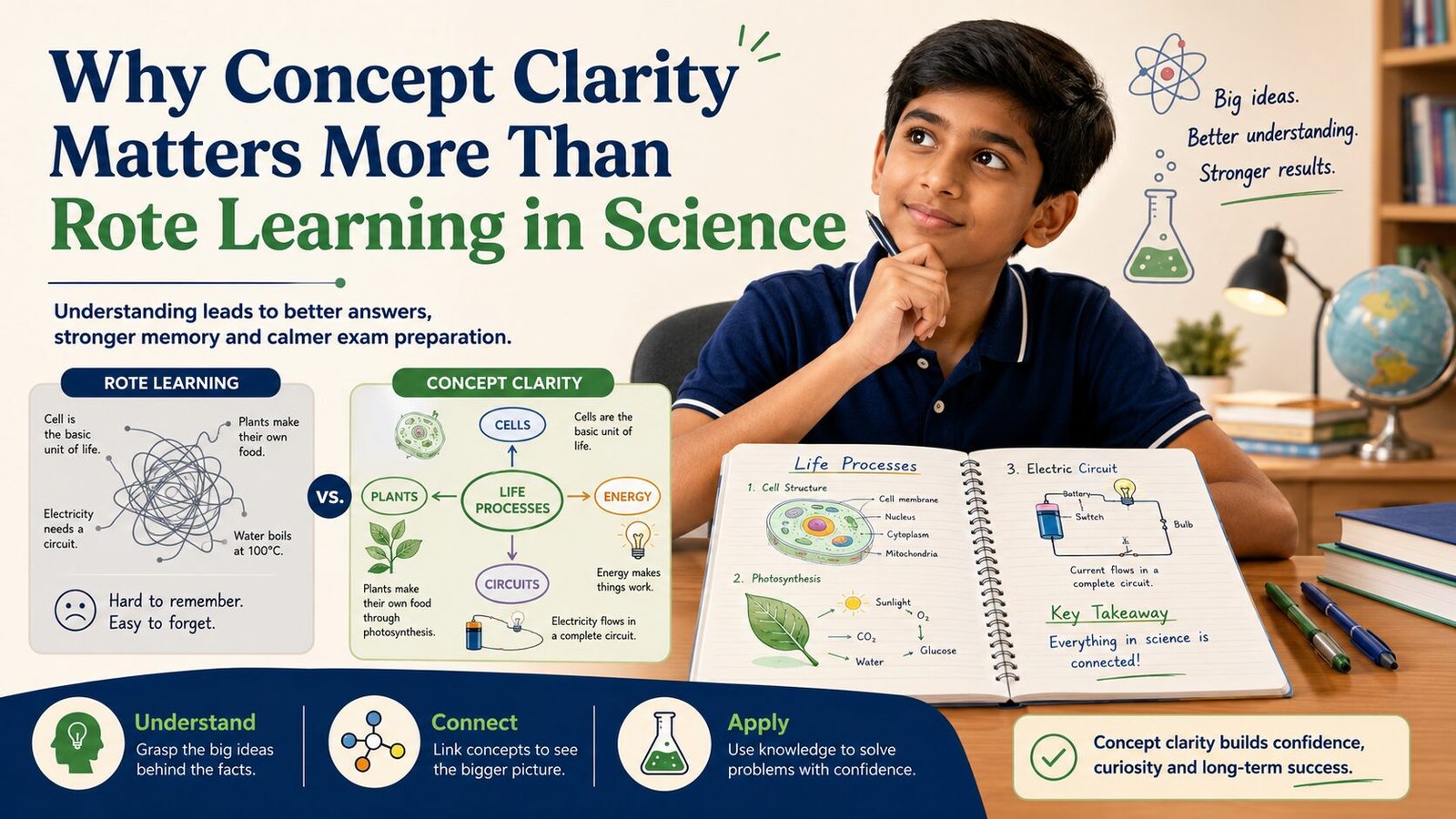 why concept clarity matters more than rote learning in science